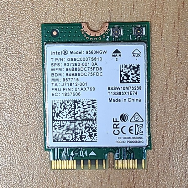 액정도매(LCD도매),무선랜 intel 9560ngw Dual Core AC 1733M BT5.0