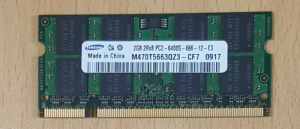 삼성 RAM 노트북용 2GB PC2-6400S DDR2 800MHz 200핀 중고